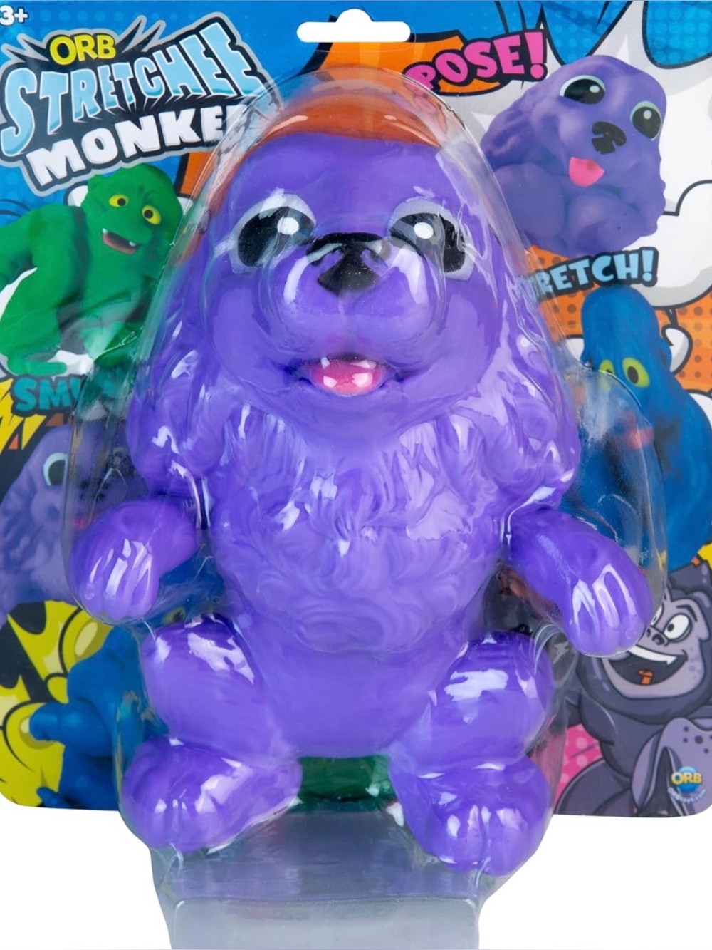 ORB Funkee Animalz Stretchee Poodle Dog Purple Squishy Toy